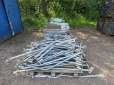 3 X PALLETS OF HERAS TYPE FENCE BLOCKS PLUS ASSORTED BRACE ARMS.