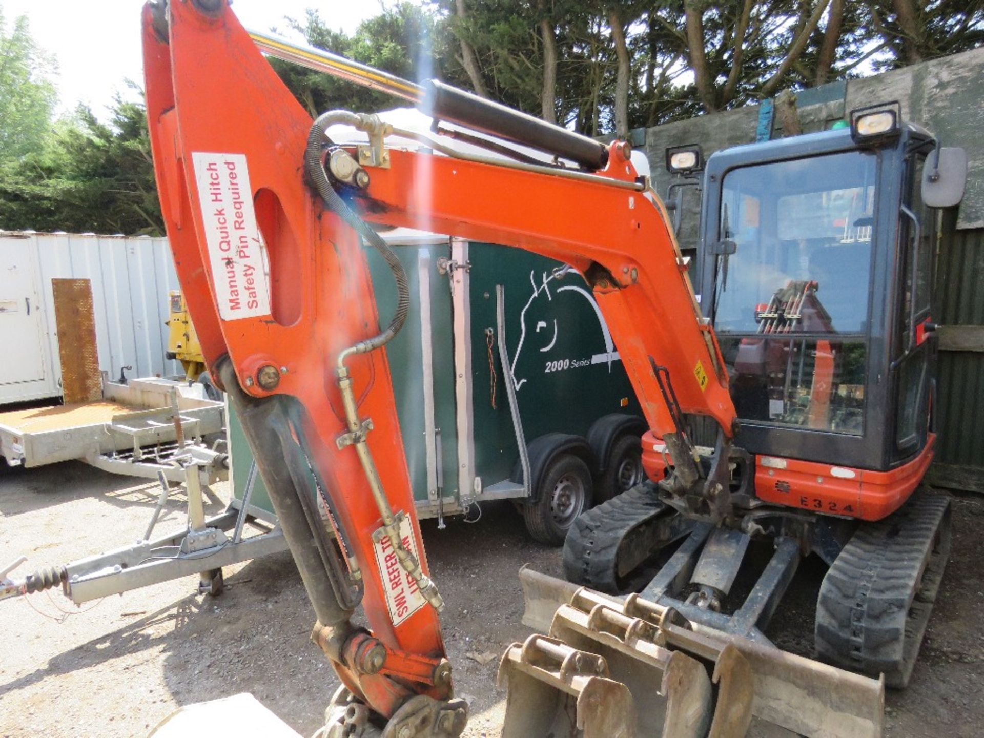 KUBOTA KX71-3 RUBBER TRACKED EXCAVATOR, YEAR 2017 BUILD WITH SET OF 4NO BUCKETS PLUS A MANUAL QUICK - Image 2 of 15