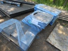 3 X PALLETS OF STONE PAVING SLABS PLUS A PALLET OF GREY PORCELAIN SLABS. THIS LOT IS SOLD UNDER T
