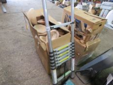 ALUMINIUM TELSCOPIC LADDER. THIS LOT IS SOLD UNDER THE AUCTIONEERS MARGIN SCHEME, THEREFORE NO VA