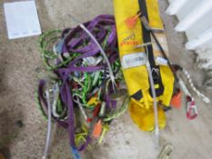 RESCUE SET ANS ASSORTED SAFETY ROPES ETC.