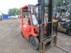 TOYOTA 25 DIESEL POWERED FORKLIFT TRUCK 9139 REC HOURS. 2.5TONNE CAPACITY. WHEN TESTED WAS SEEN TO D