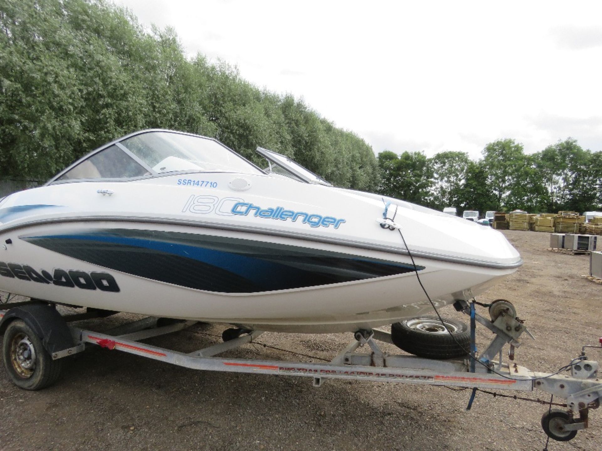 ON SALE!!!...SEADOO CHALLENGER 180 JET BOAT ON TRAILER. POWERED BY ROTAX 215HP 4-TEC ENGINE