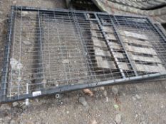 2 X HEAVY DUTY MESH COVERED YARD GATES, 2.35M HEIGHT X 1.22M WIDTH APPROX. THIS LOT IS SOLD UNDE