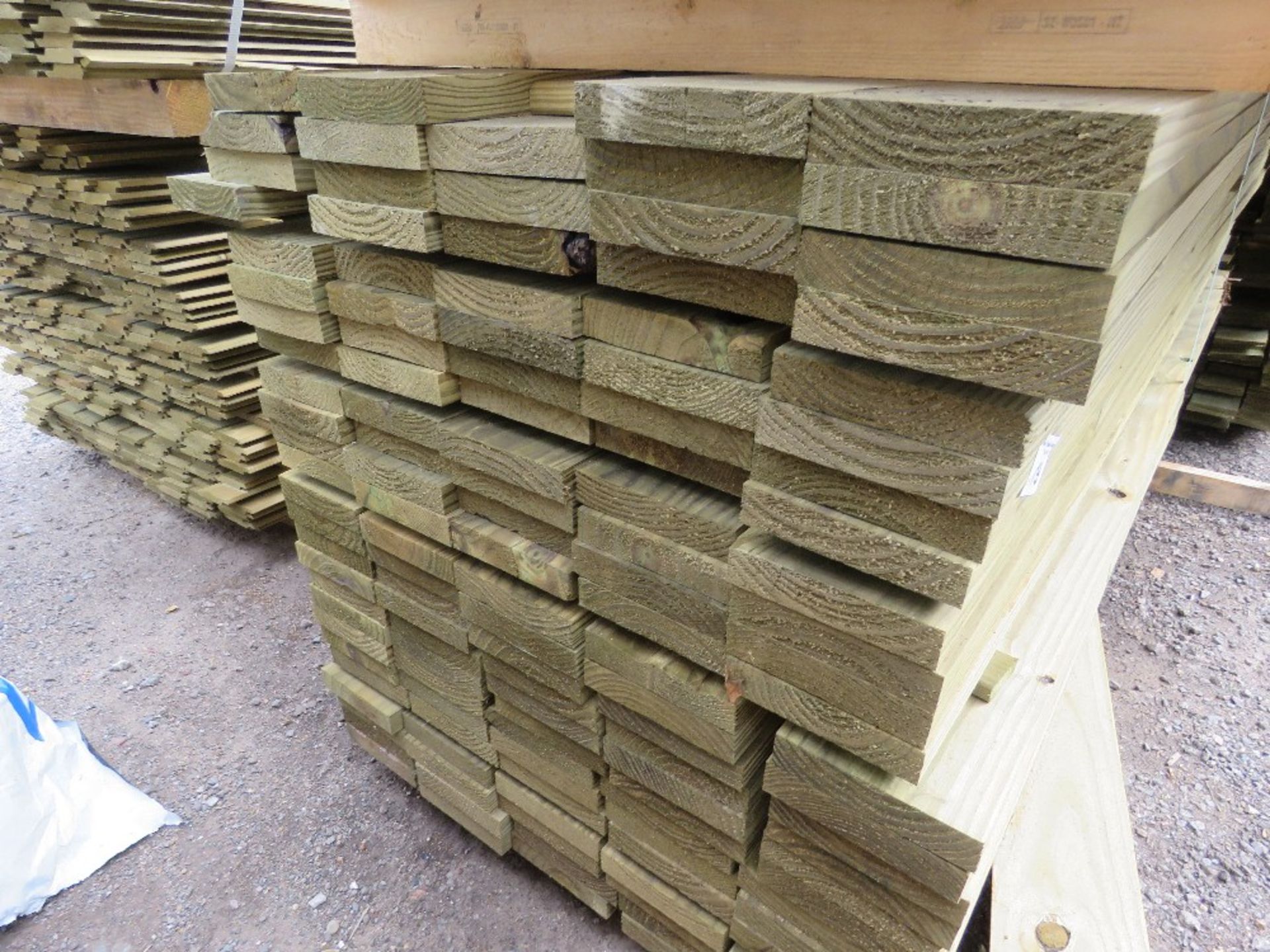 PACK OF PRESSURE TREATED TIMBER BOARDS 140MM X 30MM APPROX @ 1.83M LENGTH. 124NO IN TOTAL APPROX. - Image 2 of 3