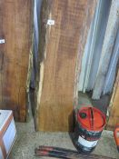 LARGE SLAB OF OAK PLANK: 50-65CM WIDTH APPROX, 3.5M LENGTH APPROX. THIS LOT IS SOLD UNDER THE AU