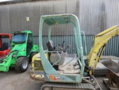 YANMAR B15-3 1.5TONNE RATED MINI EXCAVATOR, YEAR 2002 WITH FULL SET OF 4NO BUCKET, 2 SPEED TRACKING,