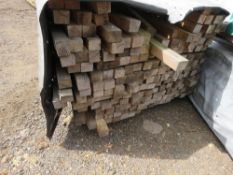 1 X PACK OF UNTREATED TIMBER POSTS 55MM X 45MM APPROX, 2.4M LENGTH.