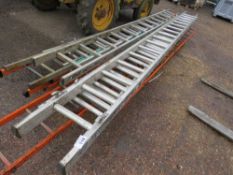 ASSORTED STEEL AND ALUMINIUM LADDERS. THIS LOT IS SOLD UNDER THE AUCTIONEERS MARGIN SCHEME, THERE