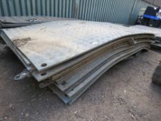 STACK OF GREY TRACK MATS, 10MM THICKNESS: 19NO APPROX @ 1.25M X 2.5M. DIRECT FROM LOCAL DEPOT CLOSU