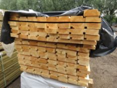 PACK OF UNTREATED GROOVED TIMBER POSTS 1.75M - 1.9M LENGTH 120MMX 80MM APPROX. 112NO IN TOTAL APPROX