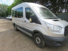 FORD TRANSIT 350 ECONOETIC TECH MINIBUS REG:AK15 NXG. 2198CC. PLG REGISTERED. WITH V5 AND MOT UNTIL