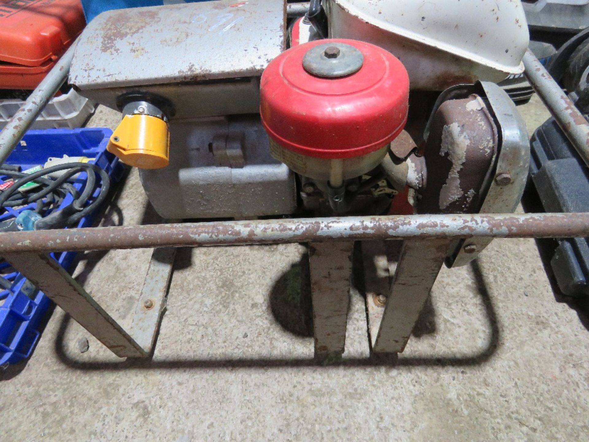 HONDA POWERED PETROL GENERATOR. THIS LOT IS SOLD UNDER THE AUCTIONEERS MARGIN SCHEME, THEREFORE N