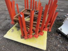 6NO STACKING STILLAGE FRAMES PLUS 2 X GRP CROSSING PLATES. THIS LOT IS SOLD UNDER THE AUCTIONEER
