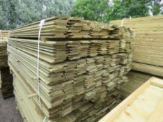 LARGE PACK OF PRESSURE TREATED SHIPLAP FENCE CLADDING TIMBER BOARDS. 1.83M LENGTH X 100MM WIDTH APPR