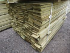 LARGE PACK OF PRESSURE TREATED FEATHER EDGE FENCE CLADDING TIMBER BOARDS. 1.50M LENGTH X 100MM WIDTH