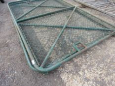 pair of mesh covered yard gates 1.95m height x 10ft width each approx.