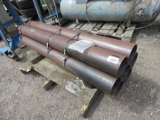 7NO STEEL TUBES 1.5M LENGTH X 140MM DIAMETER.