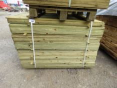 LARGE PACK OF PRESSURE TREATED FEATHER EDGE FENCE CLADDING TIMBER BOARDS. 1.20M LENGTH X 100MM WIDTH