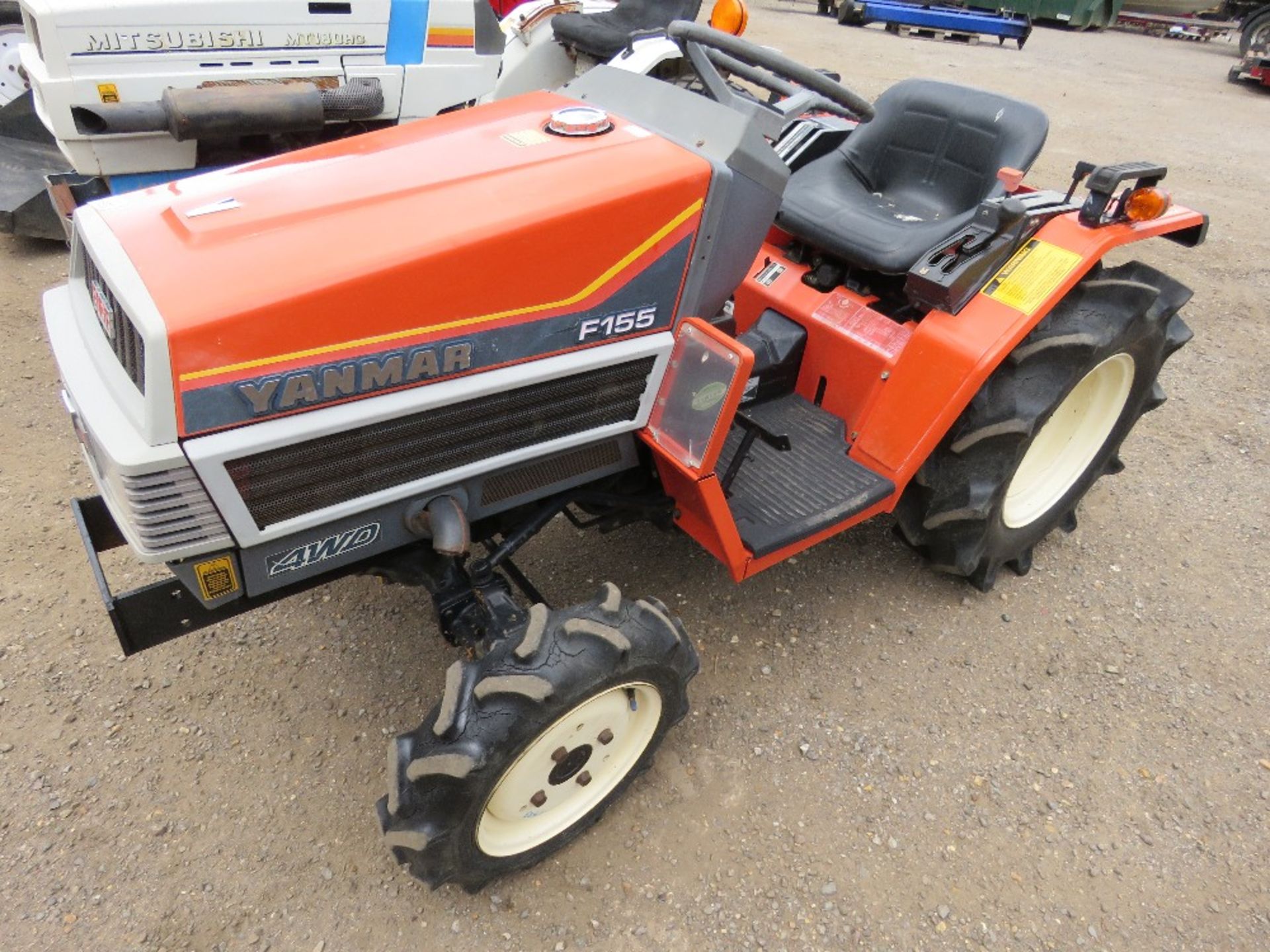 YANMAR F155 4WD COMPACT AGRICULTURAL TRACTOR WITH REAR LINK ARMS. WHEN TESTED WAS SEEN TO DRIVE, ST - Image 3 of 7