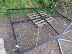 SINGLE HEAVY DUTY MESH COVERED YARD GATE, 2.35M HEIGHT X 3M WIDTH APPROX. THIS LOT IS SOLD UNDER