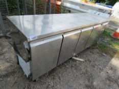 POLAR UNDER COUNTER LONG FRIDGE UNIT, WORKING WHEN REMOVED. THIS LOT IS SOLD UNDER THE AUCTIONEER