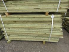 EXTRA LARGE PACK OF PRESSURE TREATED FEATHER EDGE FENCE CLADDING TIMBER BOARDS. 1.65M LENGTH X 100MM