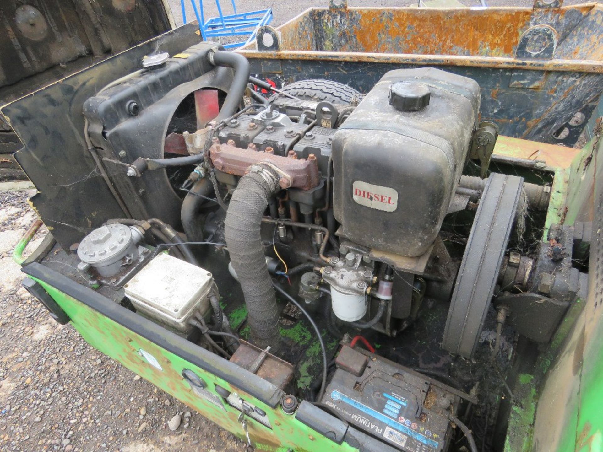 GREENMECH CHIPMASTER 152 TOWED DIESEL ENGINED CHIPPER. LISTER PETTER 3 CYLINDER ENGINE. OWNER RETIRI - Image 12 of 17