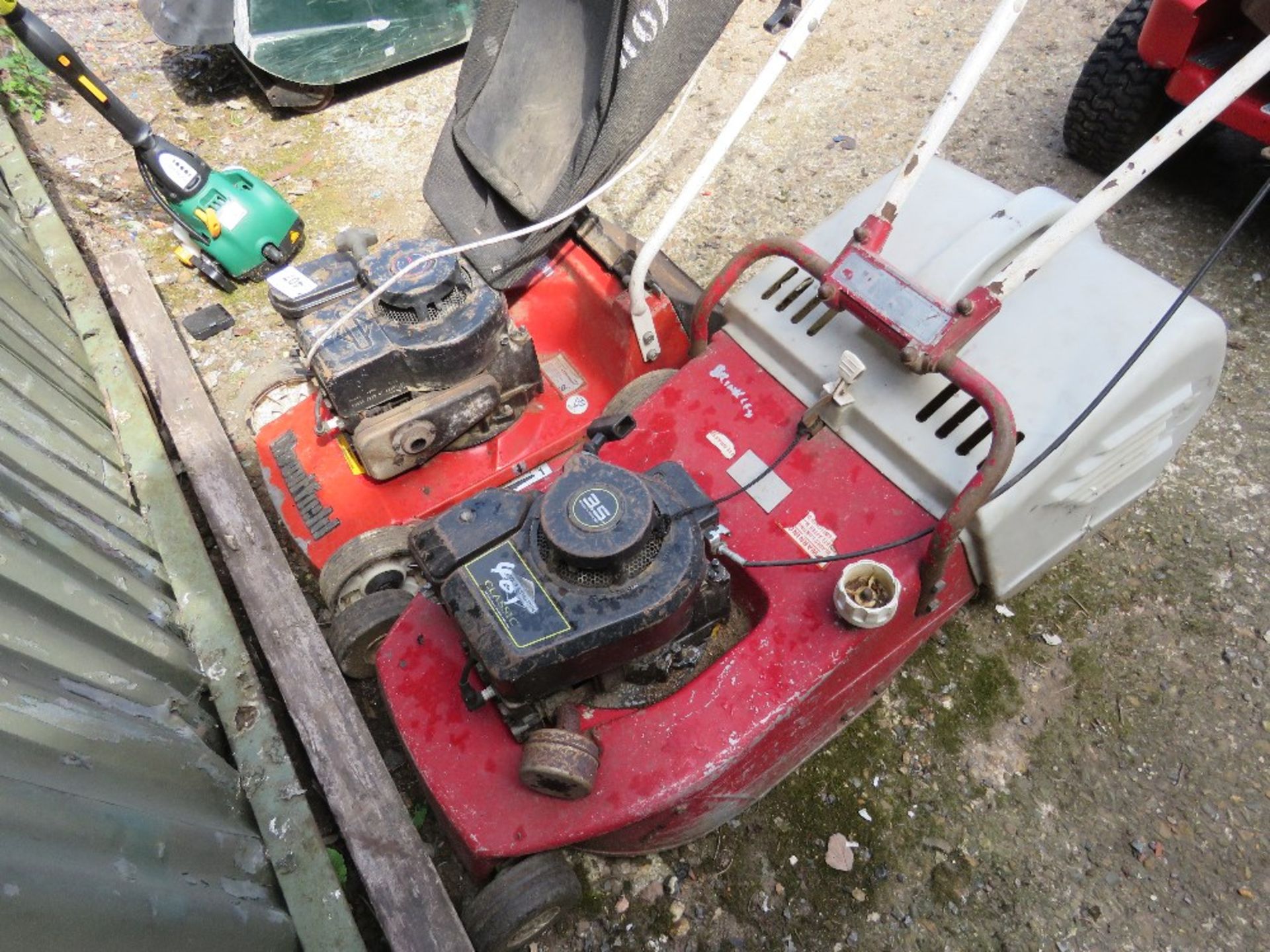 2 X PETROL ENGINED LAWN MOWERS. - Image 4 of 6