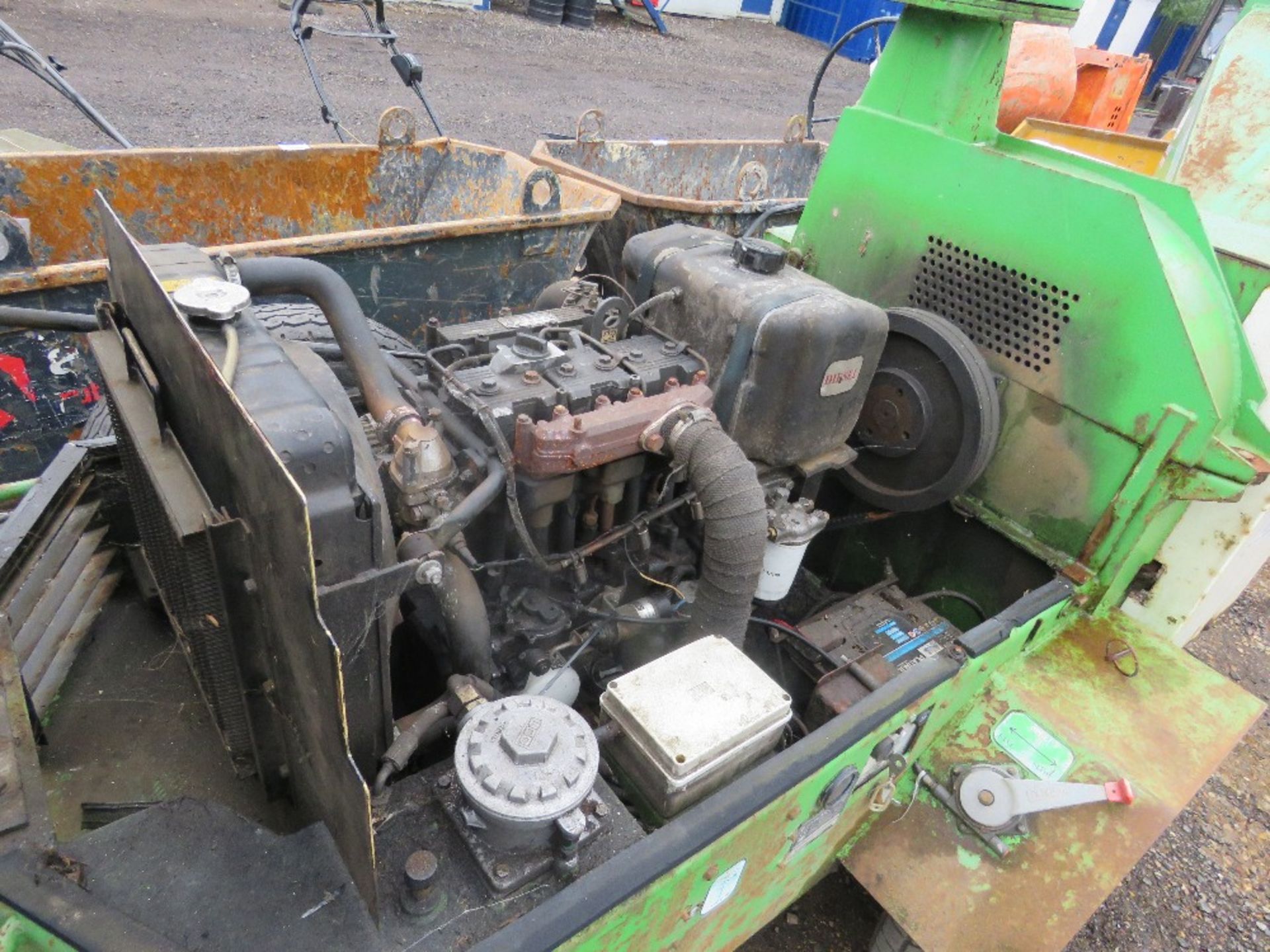 GREENMECH CHIPMASTER 152 TOWED DIESEL ENGINED CHIPPER. LISTER PETTER 3 CYLINDER ENGINE. OWNER RETIRI - Image 13 of 17