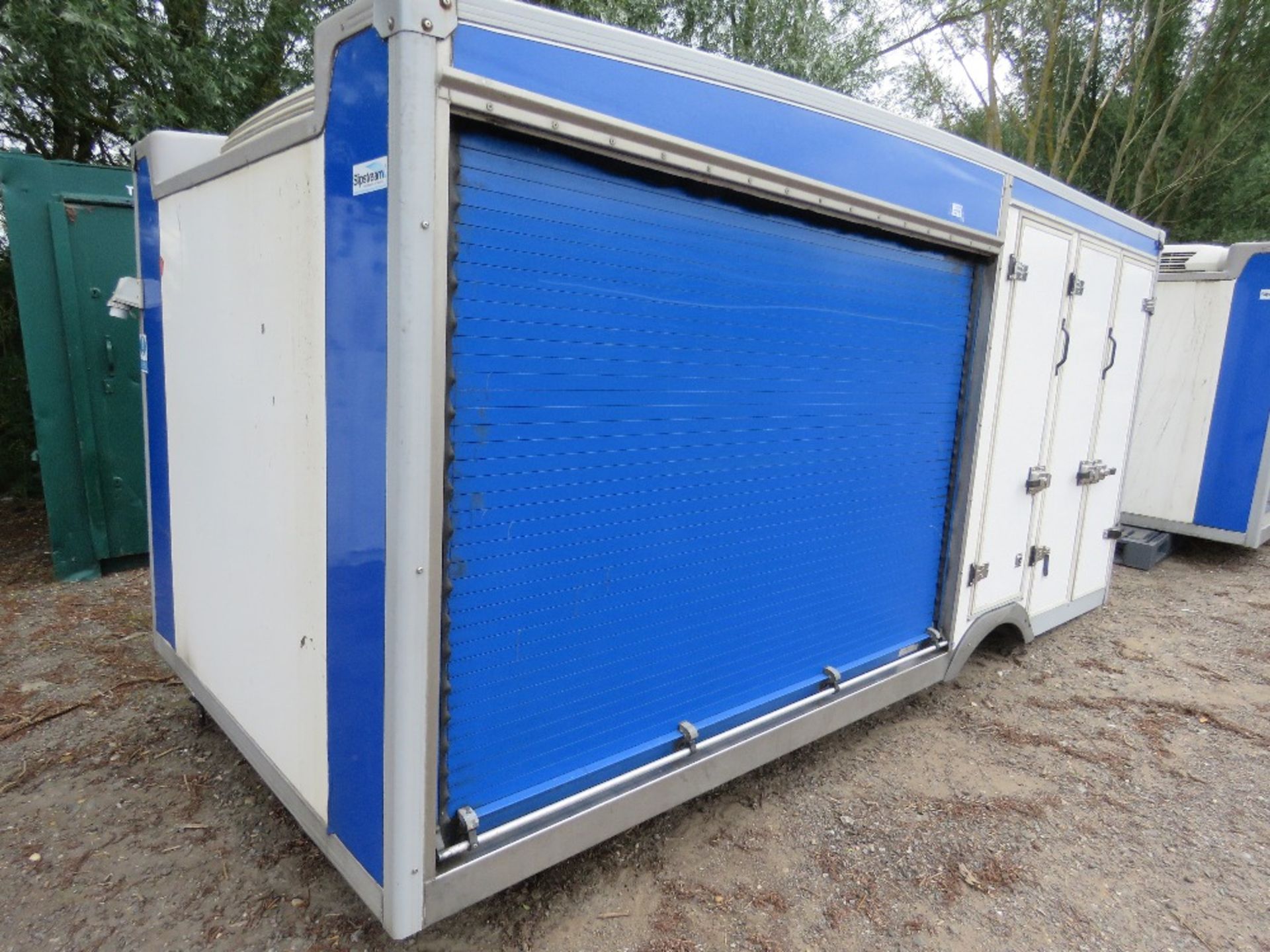 TEMPERATURE CONTROLLED VAN BODY WITH ROLLER SHUTTER SIDES, 13FT LENGTH APPROX.