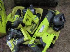 RYOBI 18VOLT ONE PACK BATTERY POWER TOOL SET WITH 4 TOOLS, 2 BATTERIES PLUS A CHARGER.