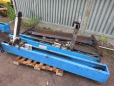 HOFFMAN 2800KG RATED 2 POST VEHICLE LIFT. WORKING WHEN RECENTLY REMOVED FROM WORKSHOP LIQUIDATION.