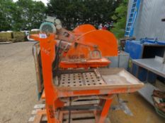 REDBAND 110 VOLT SLAB CUTTING SAWBENCH.