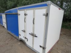 TEMPERATURE CONTROLLED VAN BODY WITH ROLLER SHUTTER SIDES, 13FT LENGTH APPROX.
