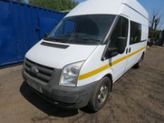 FORD TRANSIT 125T350 WELFARE VAN REG:YR63 VOC. 113,769 REC MILES. WITH V5, FIRST REGISTERED 21/1/14.