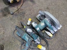 4 X POWER TOOLS: SAW, DRILL, 2NO GRINDERS.