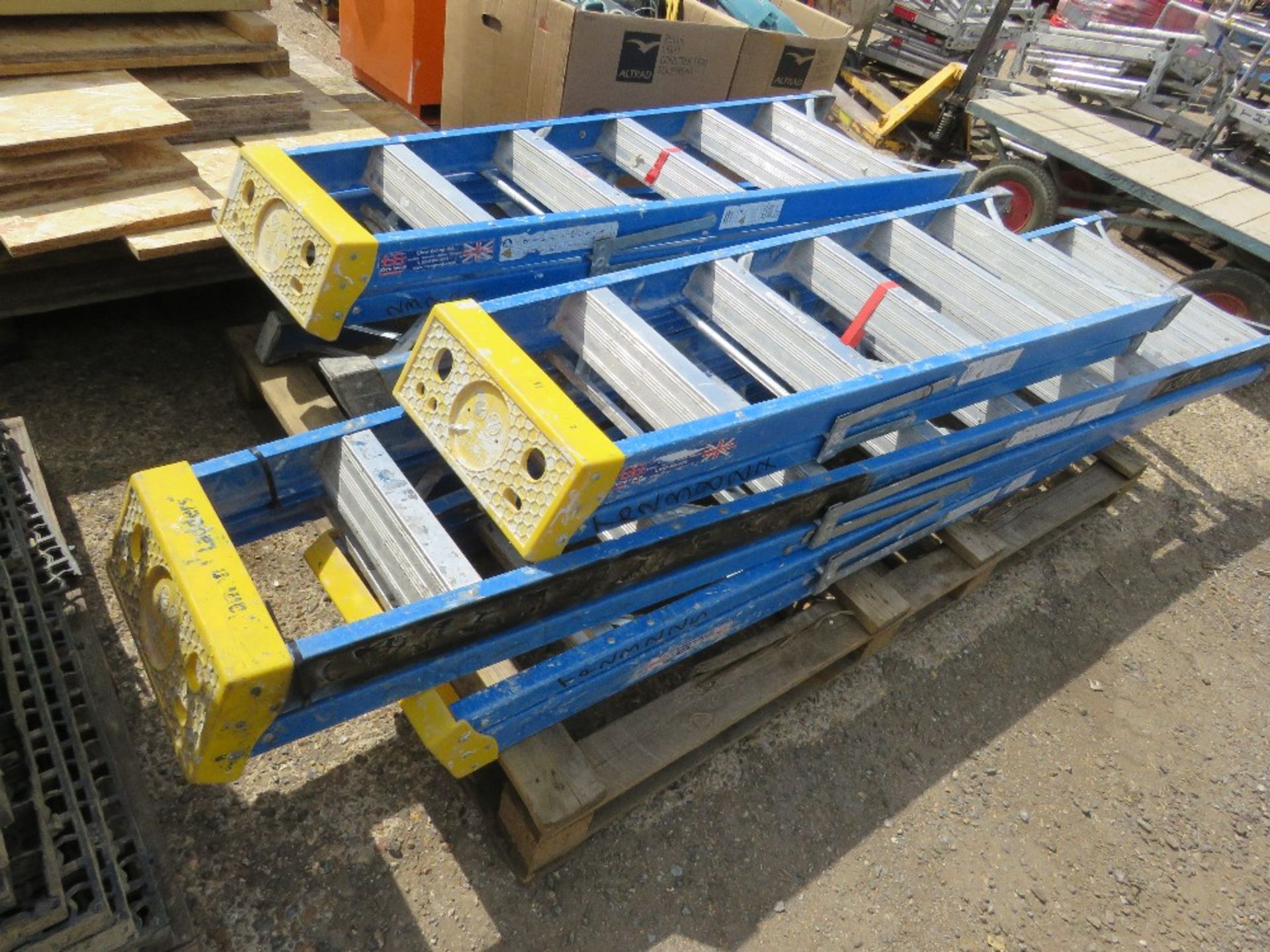 6 X SETS OF GRP STEP LADDERS. - Image 2 of 7