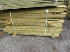 EXTRA LARGE PACK OF PRESSURE TREATED FEATHER EDGE FENCE CLADDING TIMBER BOARDS. ASSORTED LENGTHS 1.1