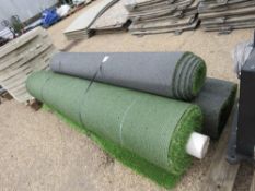 3 X ROLLS OF ARTIFICIAL GRASS / ASTRO TURF 1.7-2M. THIS LOT IS SOLD UNDER THE AUCTIONEERS MARGIN