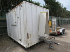 GROUNDHOG GP360 TOWED WELFARE UNIT, YEAR 2015. WITH DRYING/GENERATOR ROOM, TOILET AND CANTEEN AREA.