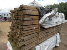 LARGE PACK OF UNTREATED TIMBER BATTENS: 2.78M LENGTH X 45MM X 55MM APPROX. (TOTAL COUNT 340NO APPRO