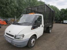 FORD TRANSIT 125T350 TIPPER TRUCK WITH MESH SIDES AND A TAIL LIFT REG:EF55 FVR. WITH V5 AND MOT UNTI