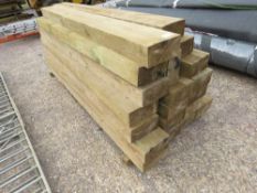 20no timber sleepers 2.4m x 120mm x 240mm approx.