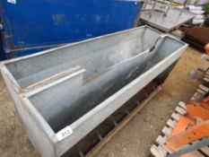 BACK TO BACK GALVANISED POULTRY/LIVESTOCK FEED TROUGH, 6FT LENGTH APPROX.