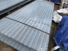 PACK OF 37NO 10FT CORRUGATED GALVANISED ROOFING SHEETS, EXTRA WIDE AT 1.14M WIDTH APPROX. THIS LO