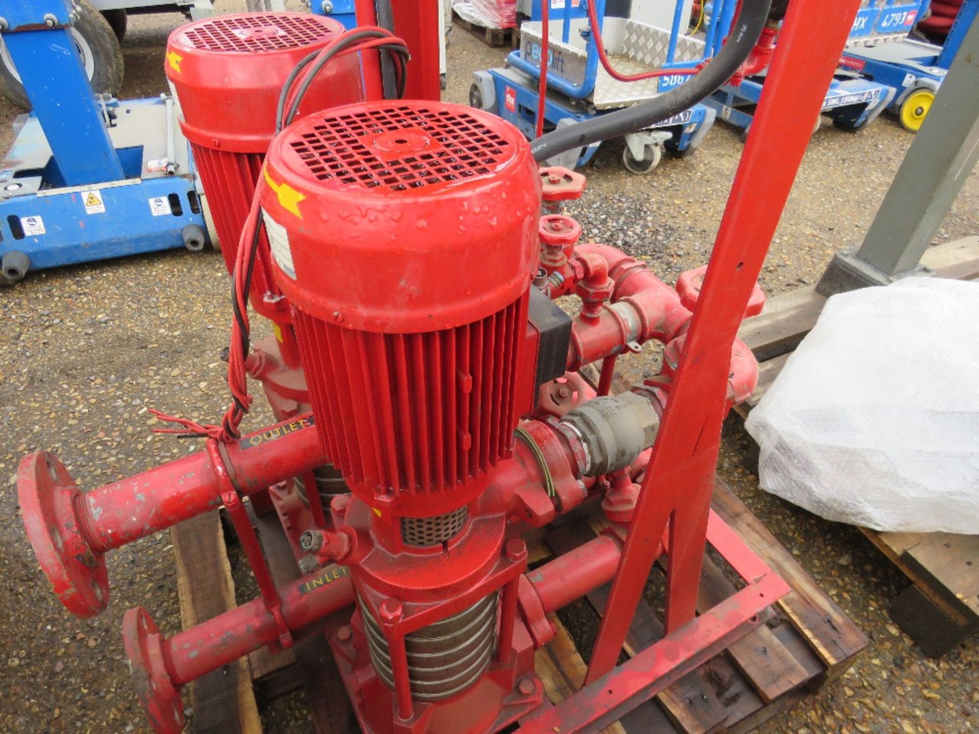 PULLEN SERIES E FIRE PAK TWIN PUMP WATER PUMP UNIT WITH CONTROL PANEL. THIS LOT IS SOLD UNDER TH - Image 5 of 7