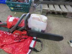 EFCO PETROL CHAINSAW WITH A CAN OF CHAIN OIL PLUS INSTRUCTIONS AND TOOLS. EXECUTOR SALE. THIS LOT