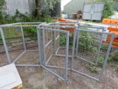 3 X SINGLE HEIGHT MESH COVERED STORAGE UNITS. THIS LOT IS SOLD UNDER THE AUCTIONEERS MARGIN SCHEM