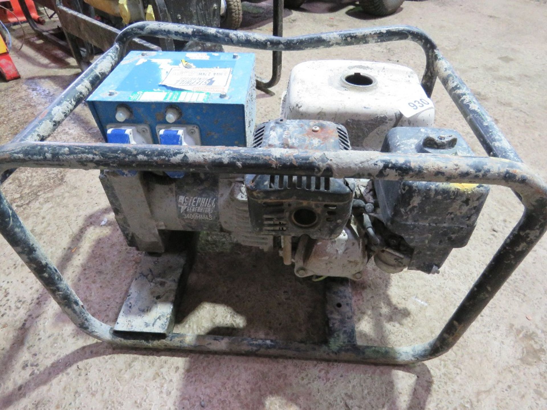 HONDA PETROL ENGINED GENERATOR, 3KVA APPROX.